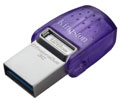 Kingston DataTraveler microDuo 3C USB Flash Drive - 128 GB - USB 3.2 (Gen 1) Type C, USB 3.2 (Gen 1) Type A