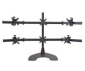 Ergotech Hex LCD Monitor Desk Stand - 28" pole - Black - 3 over 3 w/Heavy Duty Stand
