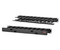 APC AR8612 Horizontal Cable Manager - 1U x 6" Deep, Single-Sided with Cover - Black