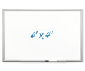 3M Premium Porcelain Dry Erase Board - 72" (6 ft) Width x 48" (4 ft) Height - White Porcelain Surface - Silver Aluminum Frame - Rectangle