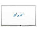 3M Premium Porcelain Dry Erase Board - 96" (8 ft) Width x 48" (4 ft) Height - White Porcelain Surface - Silver Aluminum Frame - Rectangle