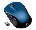 Logitech M325 Mouse - Optical - Wireless - Radio Frequency - Blue - USB - Scroll Wheel