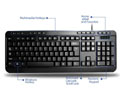 Adesso Multimedia Desktop Keyboard - Cable Connectivity - USB Interface - 104 Key -  Membrane - Black