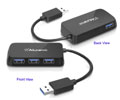 Aluratek 4-Port USB 3.0 SuperSpeed Hub with Attached Cable - USB - External - 4 USB 3.0 Port(s)