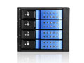 iStarUSA Trayless 3x 5.25" to 4x 3.5" SAS/SATA 12 Gbps HDD Hot-swap Cage - Blue