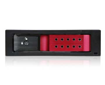 iStarUSA 1x5.25" to 1x3.5" SATA/SAS 12 Gb/s Trayless Hot-Swap Cage - Red