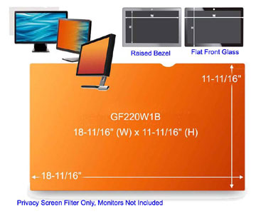 3M GF220W1B Gold Frameless Privacy Filter for 22" Widescreen Monitor (16:10)