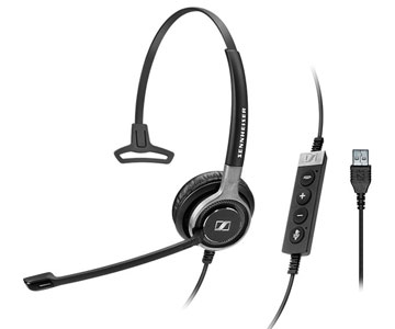Sennheiser Century - SC 630 USB ML - Mono - Black, Silver - USB - Wired - Over-the-head - Monaural - Circumaural - Noise Cancelling Microphone