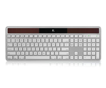 Logitech K750 Keyboard - Wireless Connectivity - RF - USB Interface - Multimedia, Eject, Brightness Hot Keys - Silver