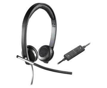Logitech USB Headset Stereo H650e - Stereo - Wired - Over-the-head - Binaural - Supra-aural - Noise Cancelling Microphone