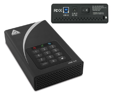 Apricorn Aegis Padlock DT 6 TB External Hard Drive - USB 3.0 - 8 MB Buffer - Desktop