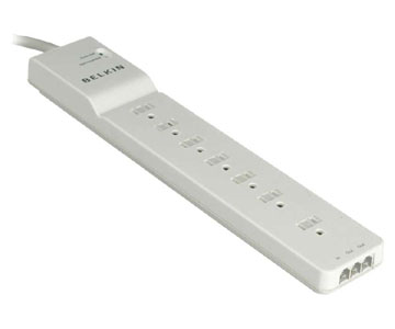 BELKIN SurgeMaster Home/Office 7-Outlets Surge Suppressor - 7 - 1.88 kVA - 2320 J - 125 V AC Input - 125 V AC Output