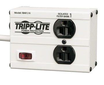 Tripp Lite Isobar (ISOBAR 2-6) 2 Outlets Surge Suppressor - Receptacles: 2 x NEMA 5-15R, 1410J, 1.44 kVA Power Handling, 24 kA Max Surge Current