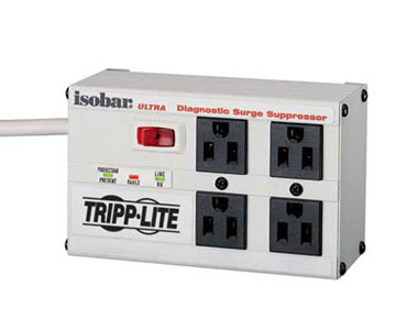 TRIPP LITE Isobar 4 Outlet 120V Surge Suppressor - Receptacles: 4 x NEMA 5-15R - 3330J