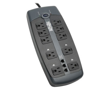 TRIPP LITE Protect It 10-Outlets Surge Suppressor - 10 x NEMA 5-15R - 1.80 kVA - 2395 J - 120 V AC Input - 120 V AC Output