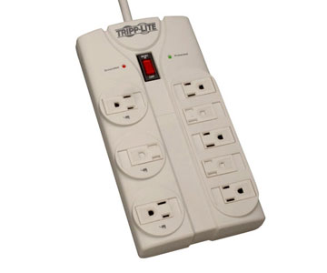 TRIPP LITE Protect It! 8-Outlets Surge Suppressor - 8 x NEMA 5-15R - 1.80 kVA - 1440 J - 120 V AC Input - 120 V AC Output