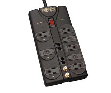 TRIPP LITE Protect It! 8-Outlets Surge Suppressor - 8 x NEMA 5-15R - 1.80 kVA - 3240 J - 120 V AC Input - 120 V AC Output